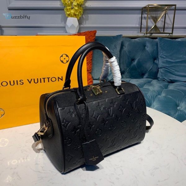 louis vuitton speedy bandouliere 25 monogram empreinte black for women womens handbags shoulder and crossbody bags 98in25cm lv m42401 buzzbify 1 3