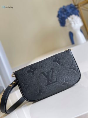 Louis Vuitton Multi Pochette Accessoires Monogram Empreinte Black For Women Womens Handbags Shoulder And Crossbody Bags 9.8In25cm Lv M80399