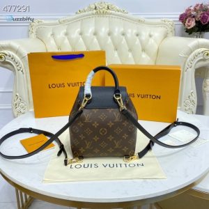 Louis Vuitton Montsouris Bb Backpack Monogram Canvas Black For Women Womens Backpack 7.9In20cm Lv M45516