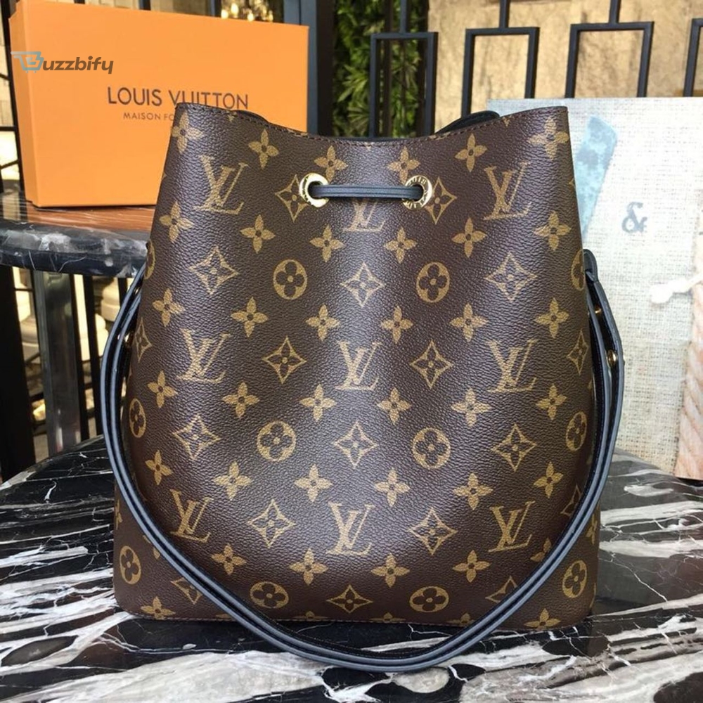 Louis Vuitton NeoNoe MM Bucket Bag Monogram Canvas Black For Women, Women’s Handbags, Shoulder And Crossbody Bags 10.2in/26cm LV M44020
