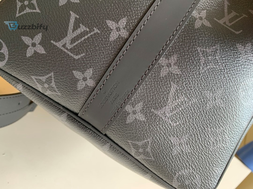 Louis Vuitton Keepall Bandouliere 45 Monogram Eclipse Canvas For Men, Men’s Bags, Travel Bags 17.7in/45cm LV M40569
