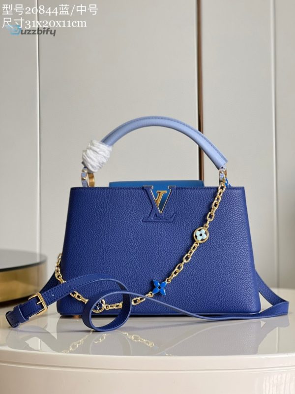 Louis Vuitton Capuciness Mm Handbag Blue For Women Womens Handbags Shoulder Bags And Crossbody Bags 12.4In32cm Lv