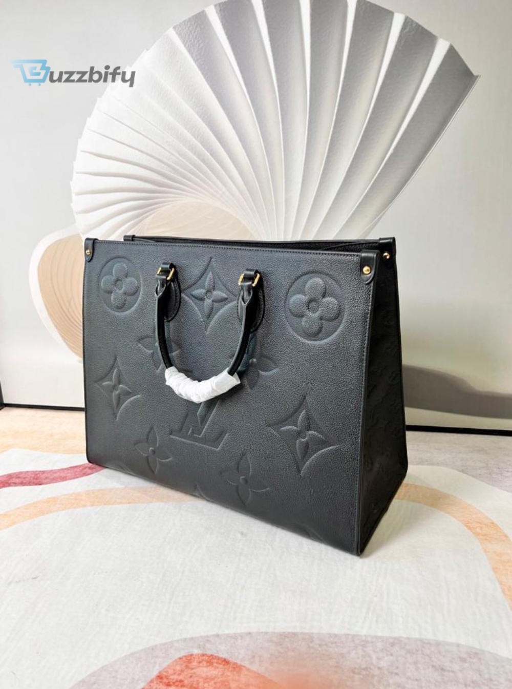 Louis Vuitton Onthego Gm Monogram Empreinte Tote Bag Black For Women 41Cm Lv M44925