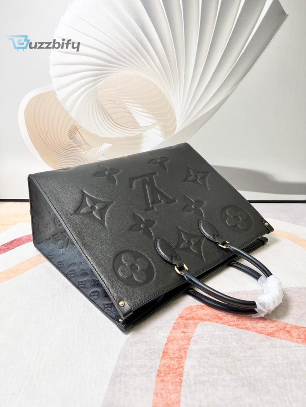 Louis Vuitton Onthego GM Monogram Empreinte Tote Bag Black For Women 41cm LV M44925
