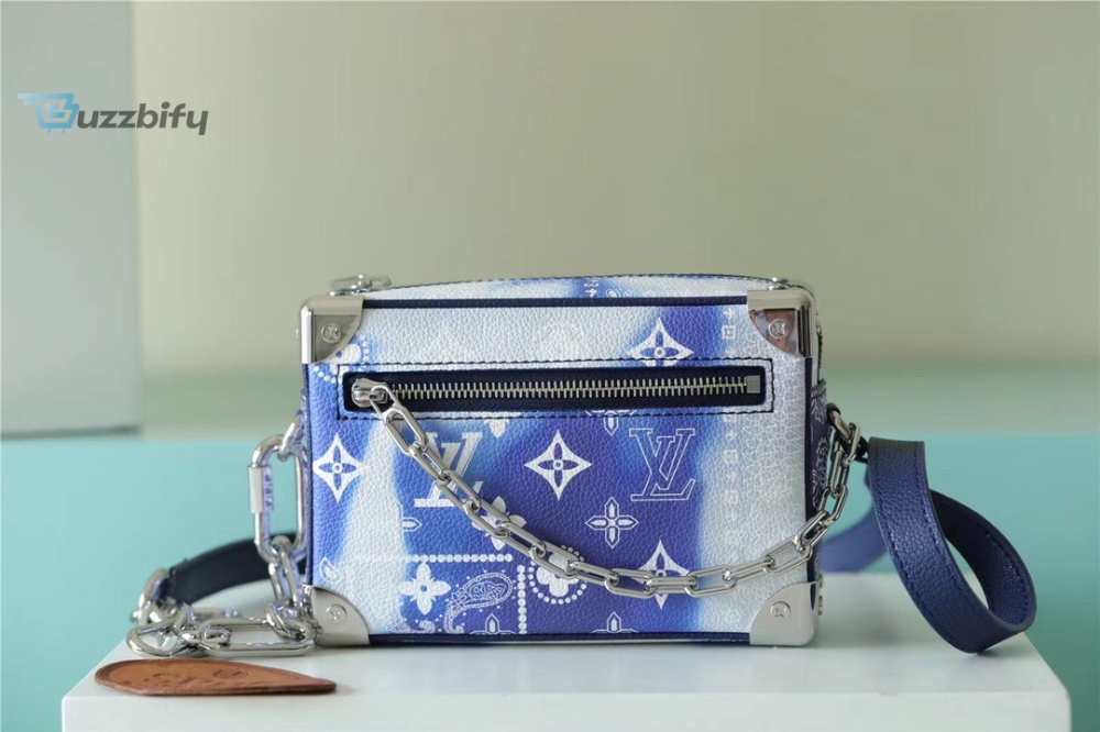 louis vuitton mini soft trunk monogram bandana blue for men mens bags shoulder and crossbody bags 73in185cm lv m20557 buzzbify 1