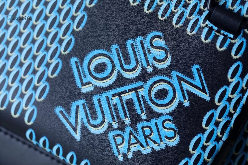 Louis Vuitton Racer Damier Spray Blue For Men Mens Backpacks 16In41cm Lv