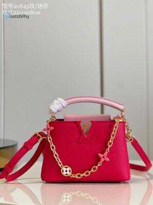 louis vuitton capucines mini hot pink for women womens handbags shoulder bags and crossbody bags 83in21cm lv buzzbify 1 9