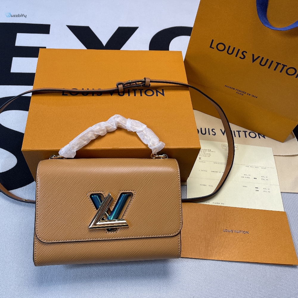 Louis Vuitton Twist MM Epi Gold Miel Brown For Women, Women’s Bags, Shoulder And Crossbody Bags 9.1in/23cm LV M59686
