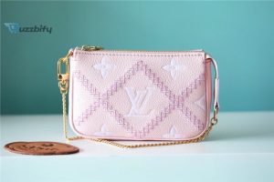 louis vuitton mini pochette Brightoires monogram empreinte pink for women womens handbags shoulder bags and crossbody bags 61in155cm lv buzzbify 1