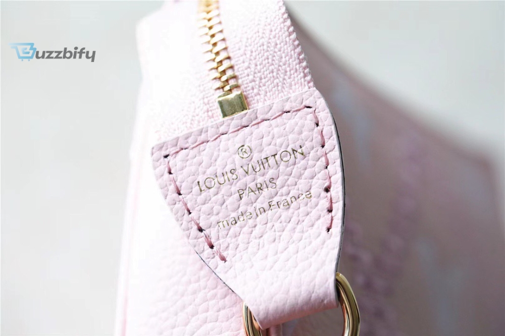 Louis Vuitton Mini Pochette Accessoires Monogram Empreinte Pink For Women Womens Handbags Shoulder Bags And Crossbody Bags 6.1In15.5Cm Lv