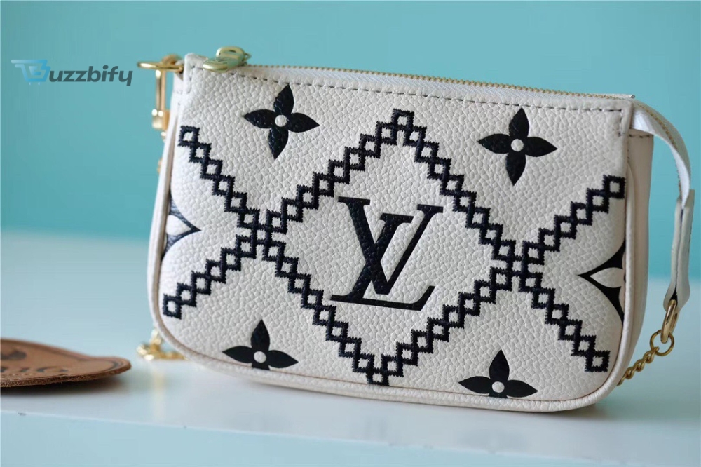 Louis Vuitton Mini Pochette Accessoires Monogram Empreinte White For Women, Women’s Handbags, Shoulder Bags And Crossbody Bags 6.1in/15.5cm LV 

