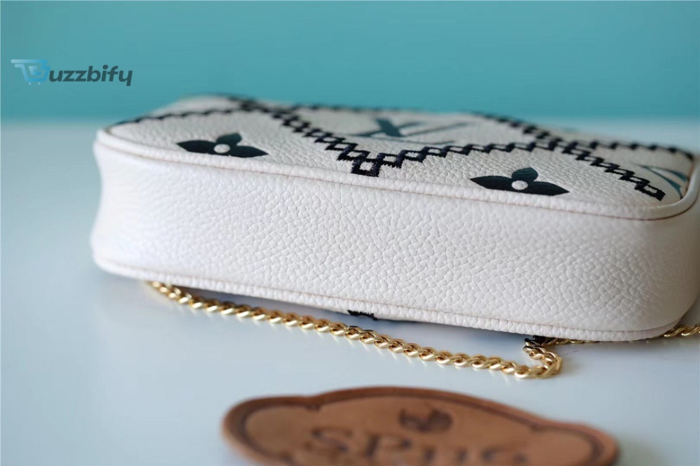 Louis Vuitton Mini Pochette Accessoires Monogram Empreinte White For Women, Women’s Handbags, Shoulder Bags And Crossbody Bags 6.1in/15.5cm LV 
