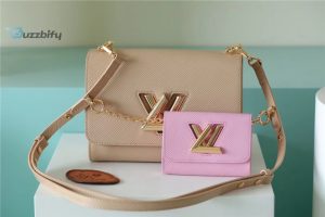 louis vuitton twist mm bag epi beige light pink for women womens handbags shoulder and cross body bags 91in23cm lv buzzbify 1