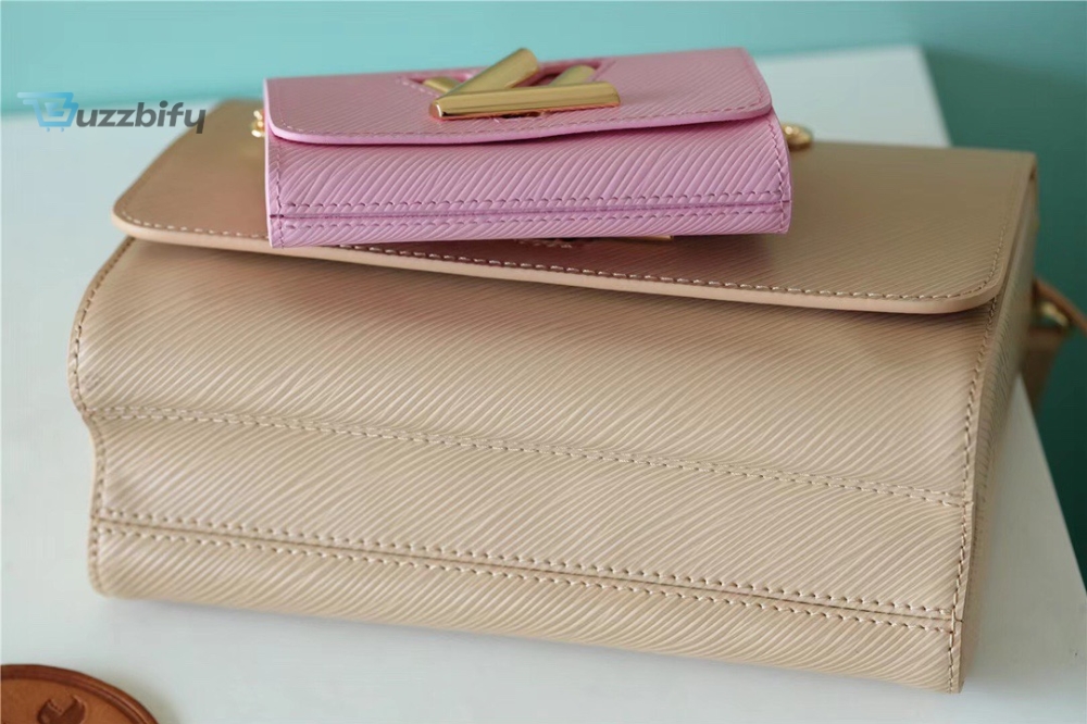 Louis Vuitton Twist MM Bag Epi Beige/ Light Pink For Women, Women’s Handbags, Shoulder and Cross Body Bags 9.1in/23cm LV
