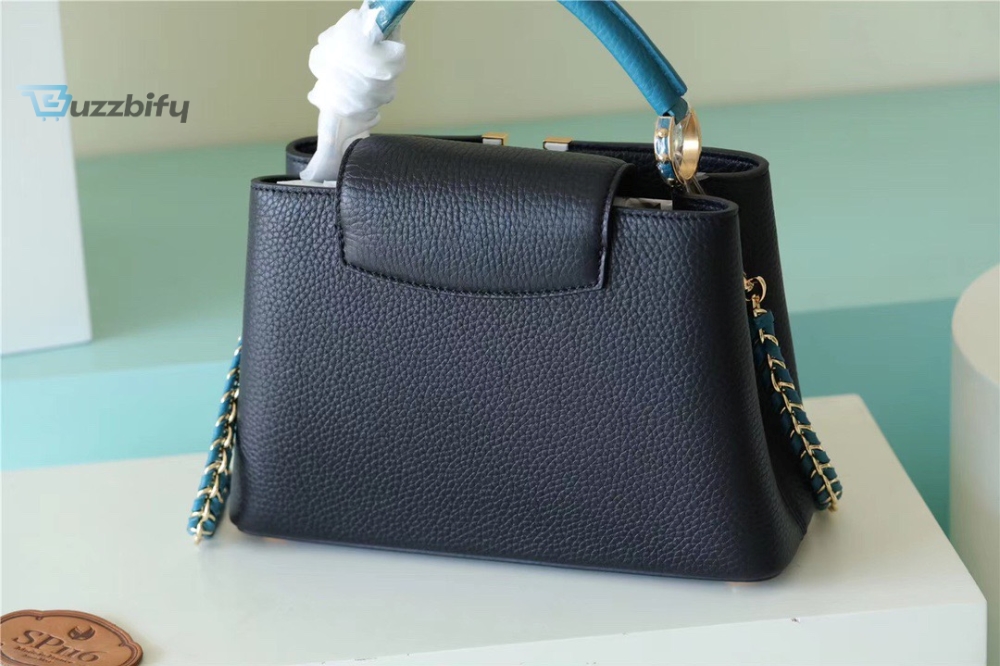 Louis Vuitton Capucines BB Taurillon Black/Blue For Women, Women’s Bags, Shoulder And Crossbody Bags 10.6in/27cm LV
