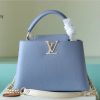 louis vuitton capucines bb taurillon light blue beige for women womens bags shoulder and crossbody bags 106in27cm lv buzzbify 1