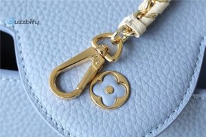 Louis Vuitton Capucines Bb Taurillon Light Blue Beige For Women Womens Bags Shoulder And Crossbody Bags 10.6In27cm Lv
