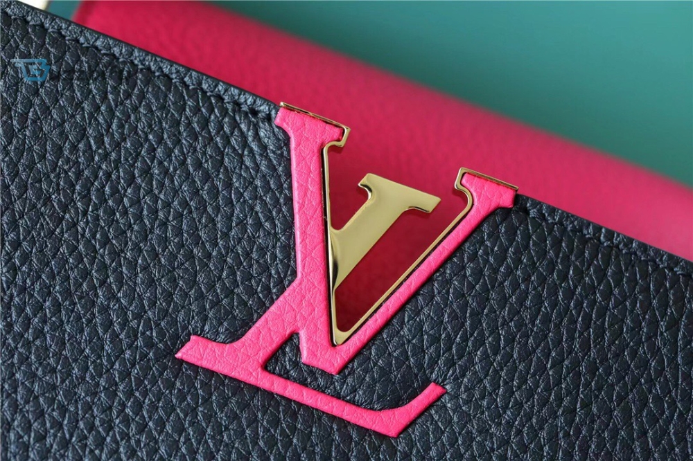 Louis Vuitton Capucines BB Taurillon Black/ Rose Berlingot For Women, Women’s Bags, Shoulder And Crossbody Bags 10.6in/27cm LV
