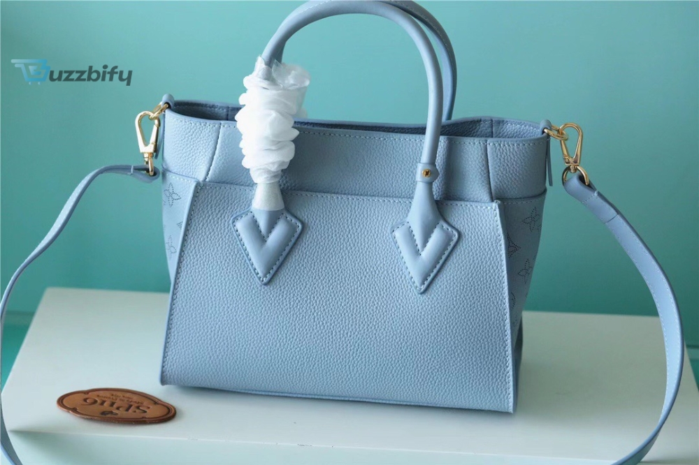 Louis Vuitton On My Side PM Mahina Bleu Nuage Blue For Women, Women’s Handbags, Shoulder And Crossbody Bags 25cm/9.8in LV M59432
