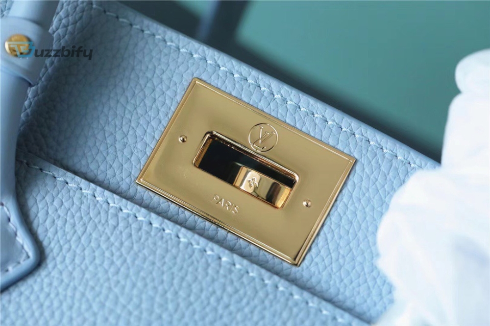 Louis Vuitton On My Side PM Mahina Bleu Nuage Blue For Women, Women’s Handbags, Shoulder And Crossbody Bags 25cm/9.8in LV M59432
