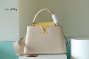 louis vuitton capucines bb taurillon creme beige plume yellow berlingot for women womens bags shoulder and crossbody bags 106in27cm lv buzzbify 1