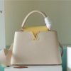 louis vuitton capucines mm taurillon creme beige plume yellow berlingot for women womens bags shoulder and crossbody bags 124in315cm lv m59883 buzzbify 1