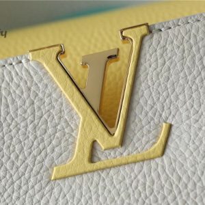 louis vuitton capucines mm taurillon creme beige plume yellow berlingot for women womens bags shoulder and crossbody bags 124in315cm lv m59883 buzzbify 1 1