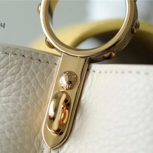 louis vuitton capucines mm taurillon creme beige plume yellow berlingot for women womens bags shoulder and crossbody bags 124in315cm lv m59883 buzzbify 1 6