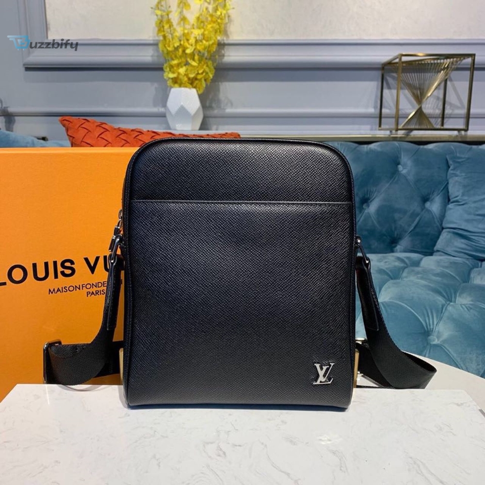 Louis Vuitton Alex Messenger Bb Taiga Black For Men Mens Bags Shoulder And Crossbody Bags 9.8In25cm Lv M30265