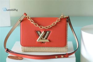 louis vuitton twist mm raffia caramel for women womens handbags shoulder and crossbody bags 91in23cm lv m57648 buzzbify 1