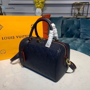 Louis Vuitton Speedy Bandouliere 25 Monogram Empreinte Navy Blue For Women Womens Handbags Shoulder And Crossbody Bags 9.8In25cm Lv
