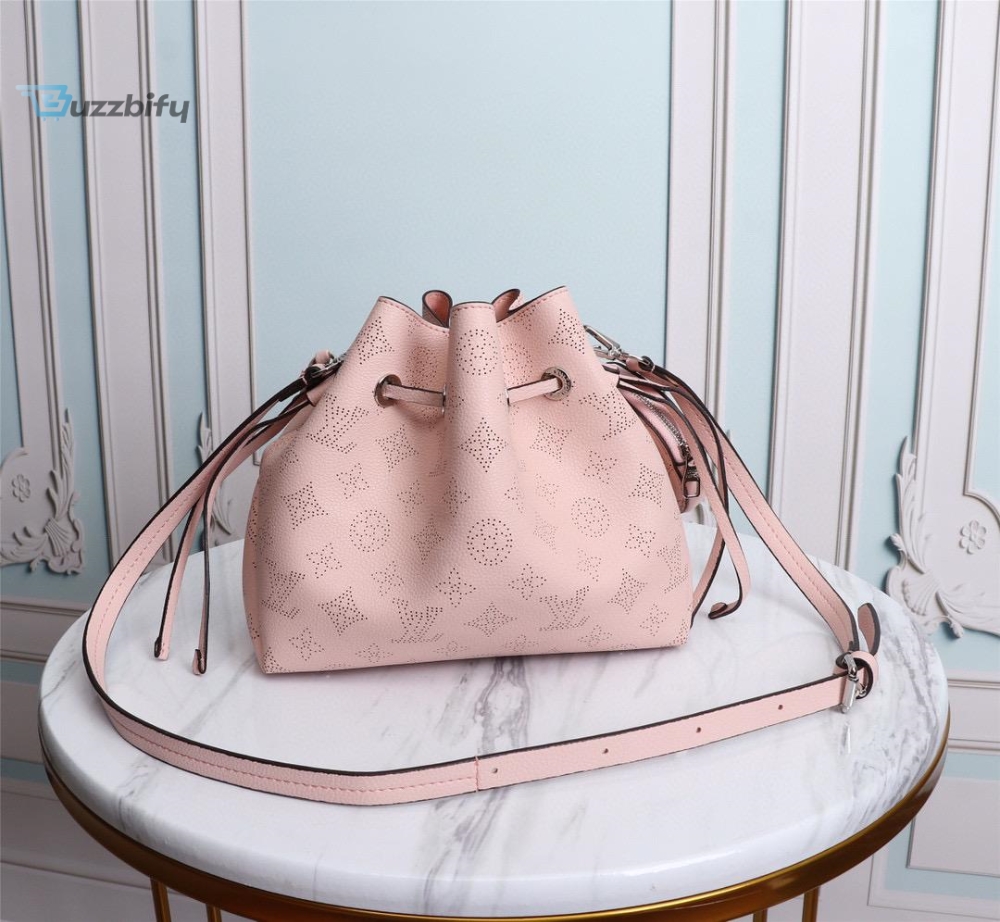 Louis Vuitton Bella Bucket Bag Mahina Magnolia Pink For Women Womens Handbags Shoulder And Crossbody Bags 7.5In22cm Lv M57068
