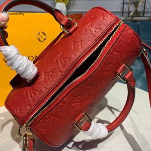 louis vuitton speedy bandouliere 25 monogram empreinte cherry red for women womens handbags shoulder and crossbody bags 98in25cm lv buzzbify 1 7