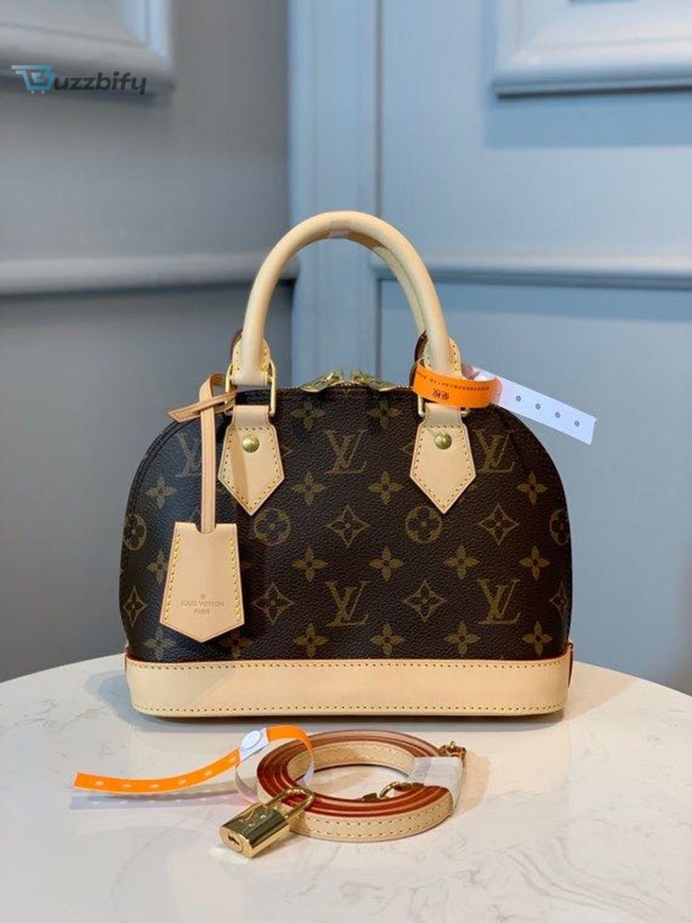 Louis Vuitton Alma Bb Monogram Canvas Beige For Women Womens Handbags Shoulder And Crossbody Bags 9.2In23.5Cm Lv M53152