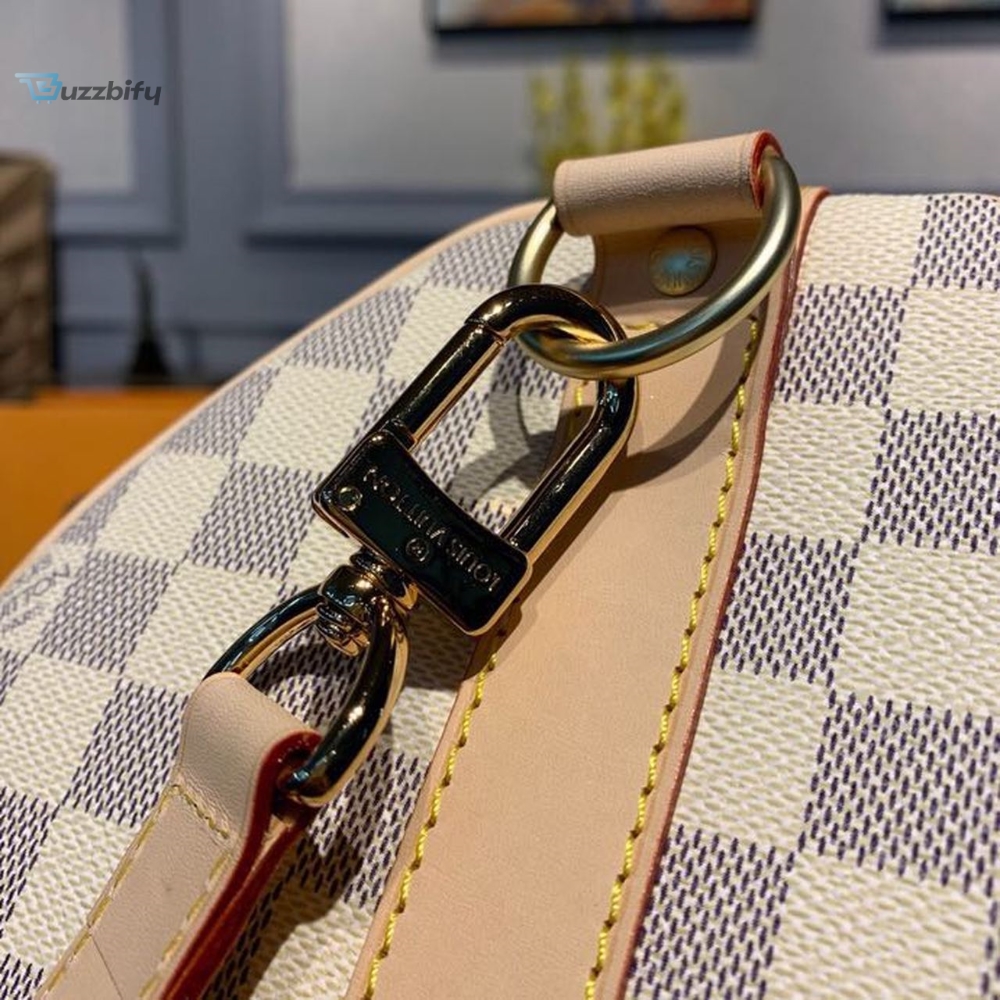 Louis Vuitton Keepall Bandouliere 45 Damier Azur Canvas For Women, Women’s Bags, Travel Bags 17.7in/45cm LV N41430
