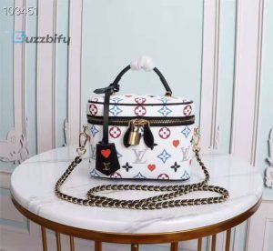 louis vuitton vanity pm bag game on monogram canvas white by nicolas ghesquiere for women womens handbags shoulder and crossbody 75in19cm lv m57458 buzzbify 1