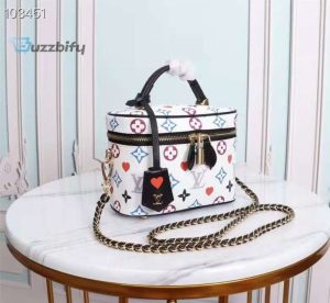 louis vuitton vanity pm bag game on monogram canvas white by nicolas ghesquiere for women womens handbags shoulder and crossbody 75in19cm lv m57458 buzzbify 1 1