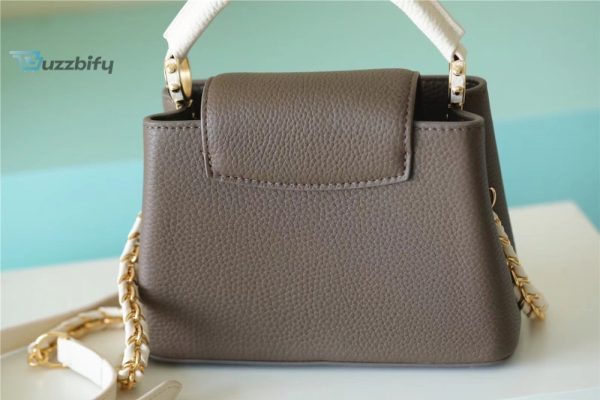 louis vuitton capucines mini taurillon smokey brown green creme pink for women womens handbags shoulder and crossbody bags 21cm83in lv buzzbify 1 4