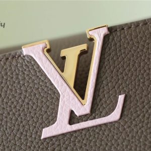 louis vuitton capucines mini taurillon smokey brown green creme pink for women womens handbags shoulder and crossbody bags 21cm83in lv buzzbify 1 7