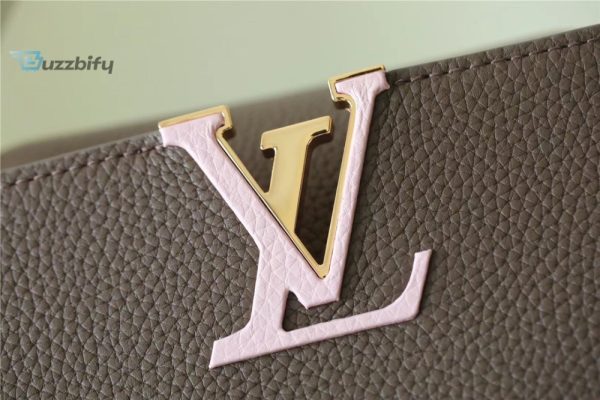 louis vuitton capucines mini taurillon smokey brown green creme pink for women womens handbags shoulder and crossbody bags 21cm83in lv buzzbify 1 7