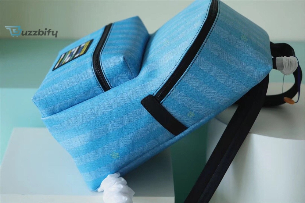 Louis Vuitton Discovery Backpack Damier Stripes Canvas Gradient Blue For Men Mens Bags 40Cm Lv M59913