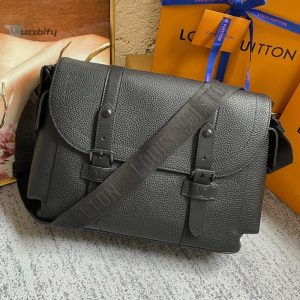 Louis Vuitton Christopher Messenger Taurillon Black For Men Mens Bags Shoulder And Crossbody Bags 11.4In29cm Lv M58476