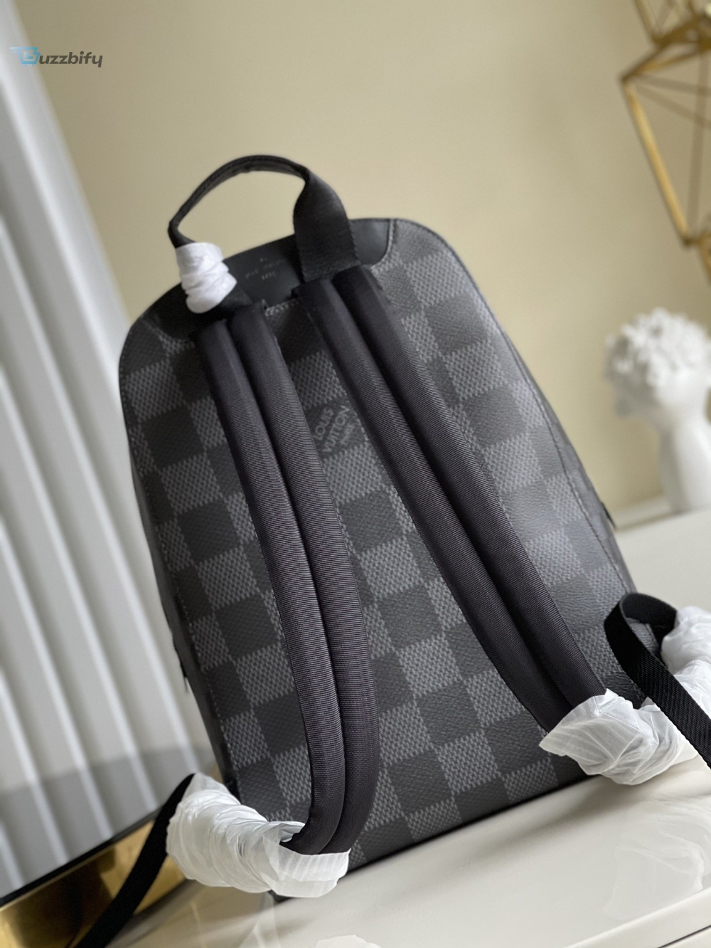 Louis Vuitton Campus Backpack Damier Graphite 3D Canvas Grey For Men Mens Bags 39Cm Lv N50009