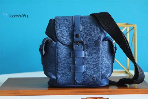 louis vuitton christopher xs taurillon blue for men mens bags shoulder and crossbody bags 77in195cm lv buzzbify 1