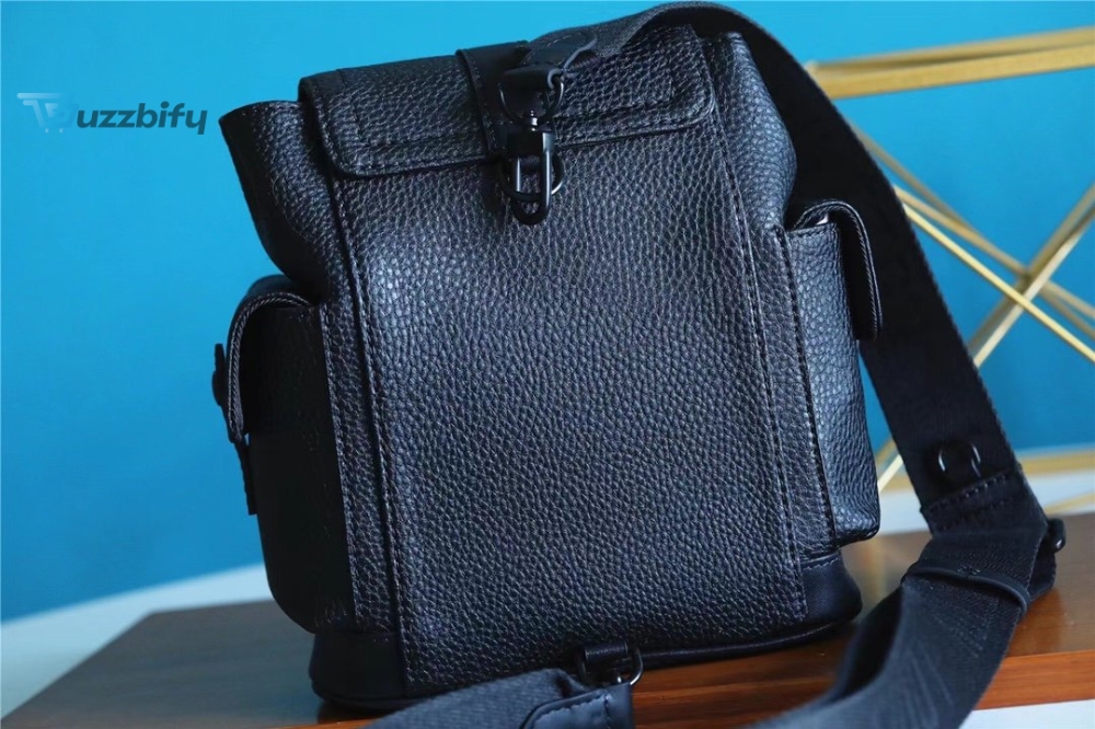 Louis Vuitton Christopher XS Taurillon Black For Men, Men’s Bags, Shoulder And Crossbody Bags 7.7in/19.5cm LV M58495
