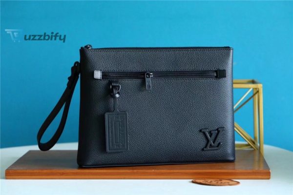 Louis Vuitton Pochette Ipad Black Aerogram For Men Mens Wallet 30Cm Lv M81029