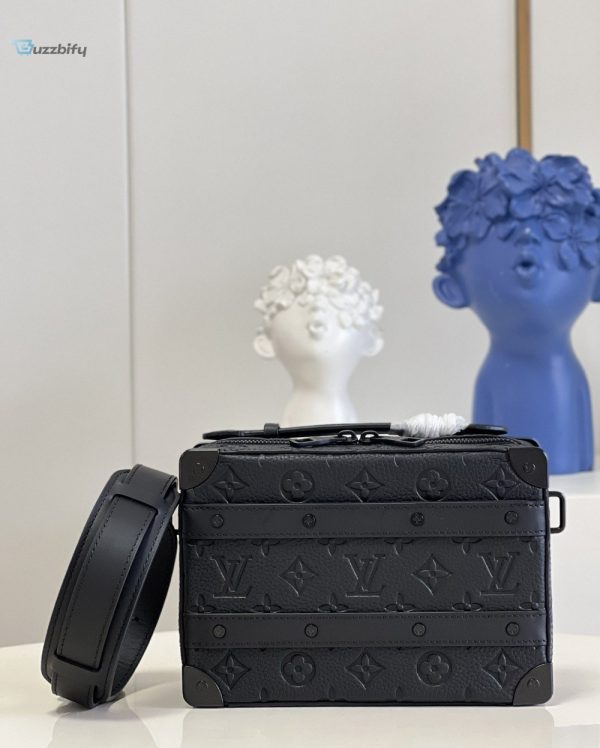 Louis Vuitton Handle Soft Trunk Black Taurillon Monogram For Men Mens Bags 8.5In22cm Lv M59163