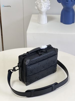 Louis Vuitton Handle Soft Trunk Black Taurillon Monogram For Men Mens Bags 8.5In22cm Lv M59163