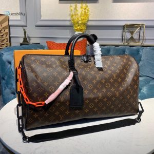 louis vuitton keepall bandouliere 50 monogram solar ray canvas blackorange by virgil abloh for men mens bags travel bags 197in50cm lv m44471 buzzbify 1 4