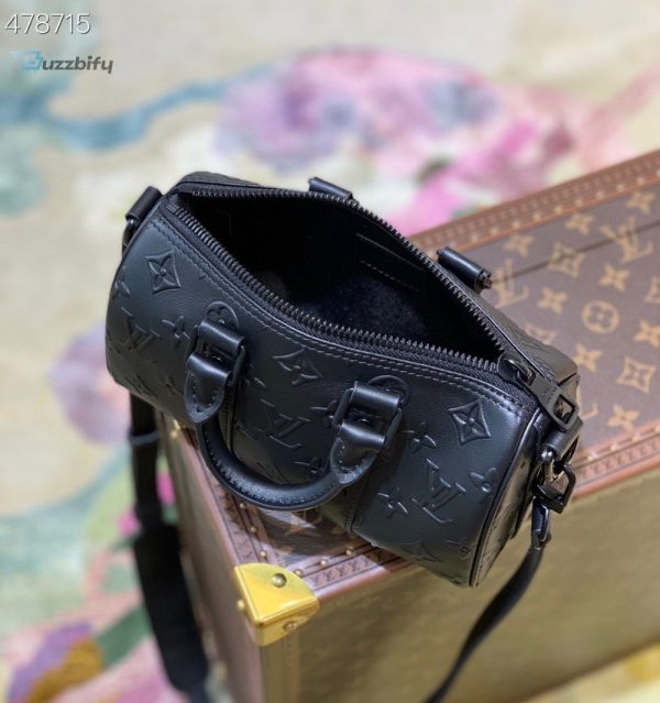 louis vuitton keepall xs monogram seal black for women womens handbags shoulder and crossbody bags 83in21cm lv m57960 buzzbify 1 4